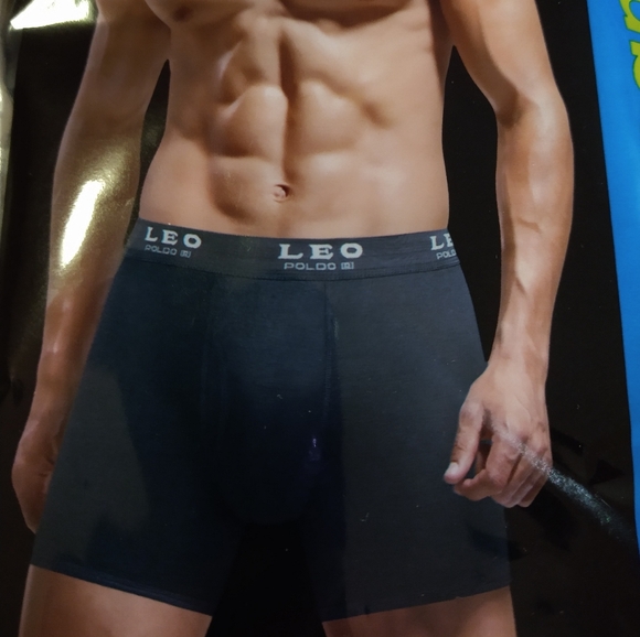 Size M LEO climate moisture black athletic performance boxer briefs - Picture 2 of 13